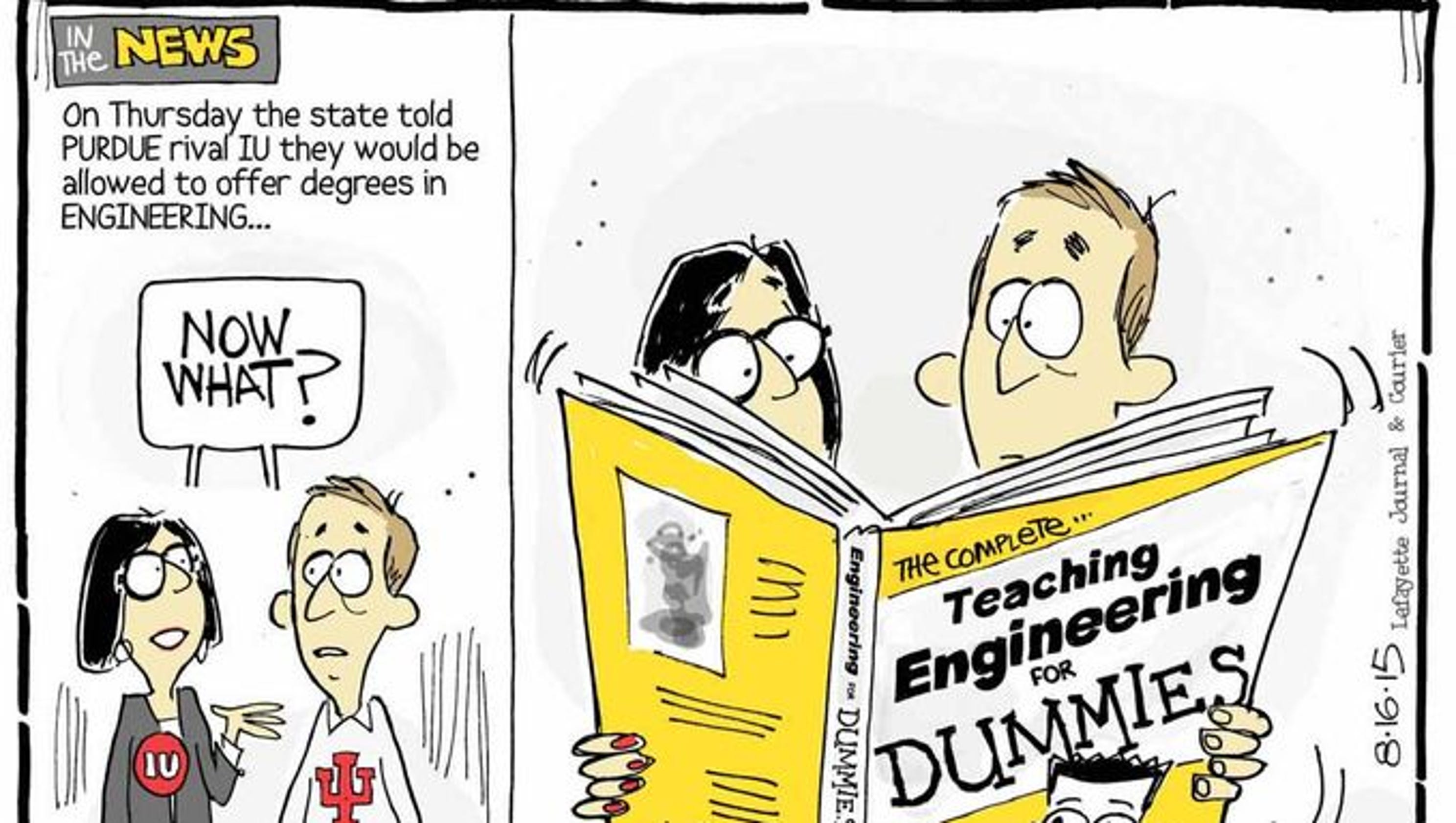 Editorial cartoons on education