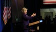 Clinton gives a thumbs-up at the NHDP annual Jefferson