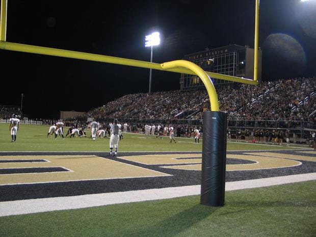 The Bentonville Tigers’ football stadium holds 6,000 people at capacity.