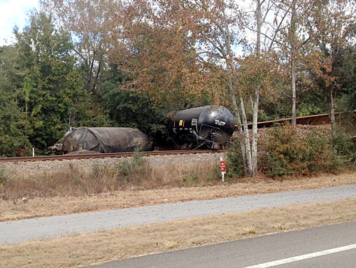 A CSX train derailed near the Santa Rosa Industrial