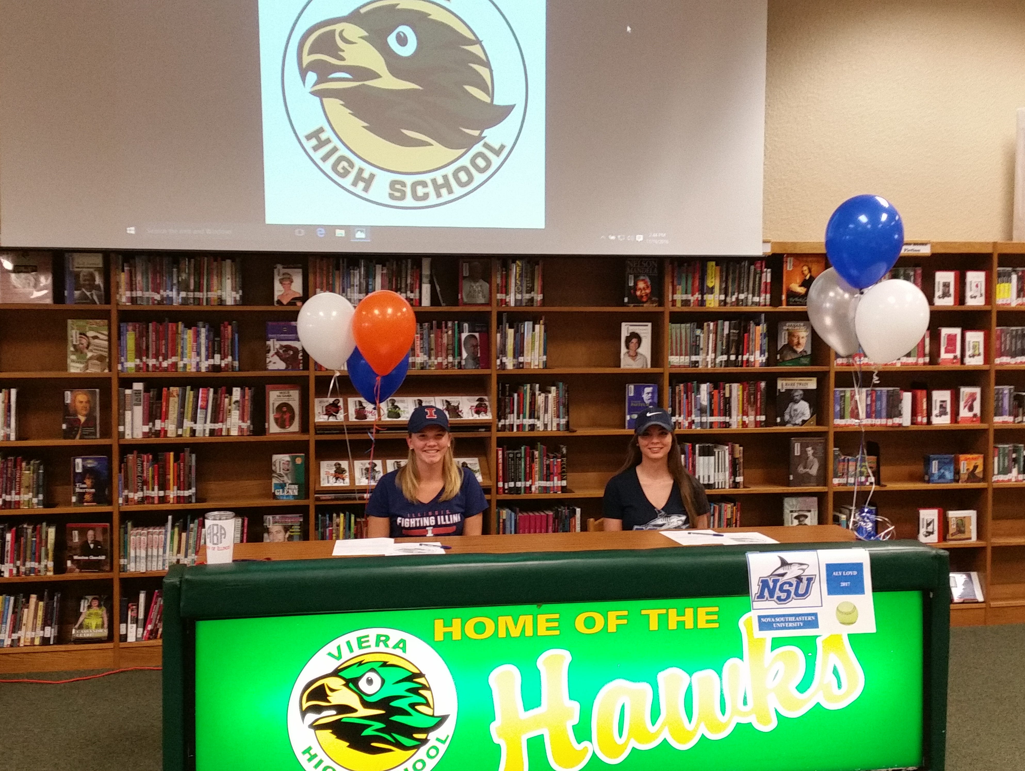 Sasha Belaya (left) and Alyssa Loyd signed national letters of intent in the fall signing period.