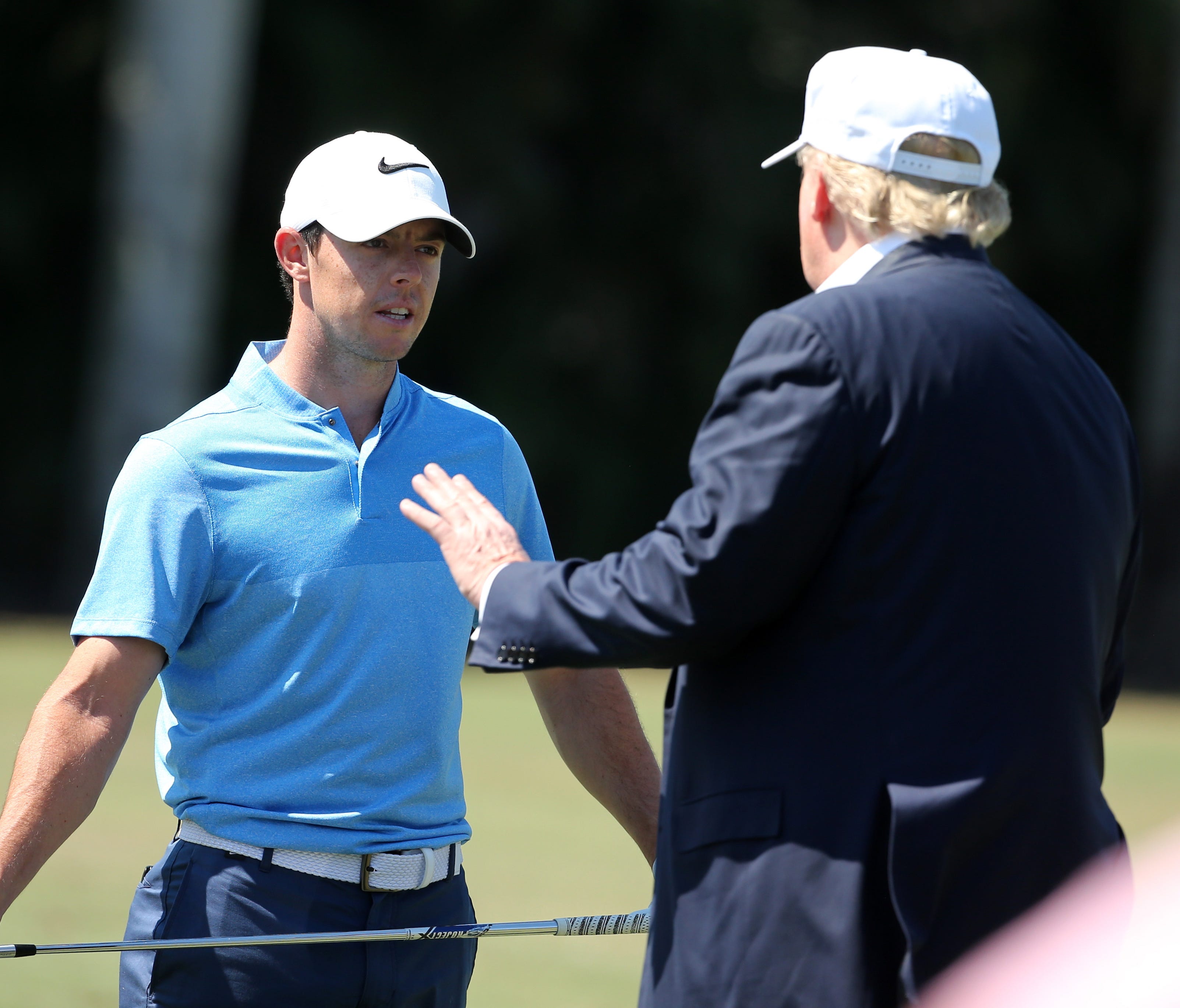 McIlroy and Trump at Doral, Fla. in 2016.