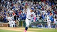 May 9: Cubs infielder Javier Baez celebrates his walk-off