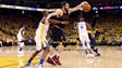 Cleveland Cavaliers forward Kevin Love (0) grabs a
