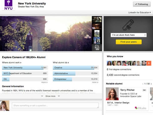 LinkedIn launches University Pages.