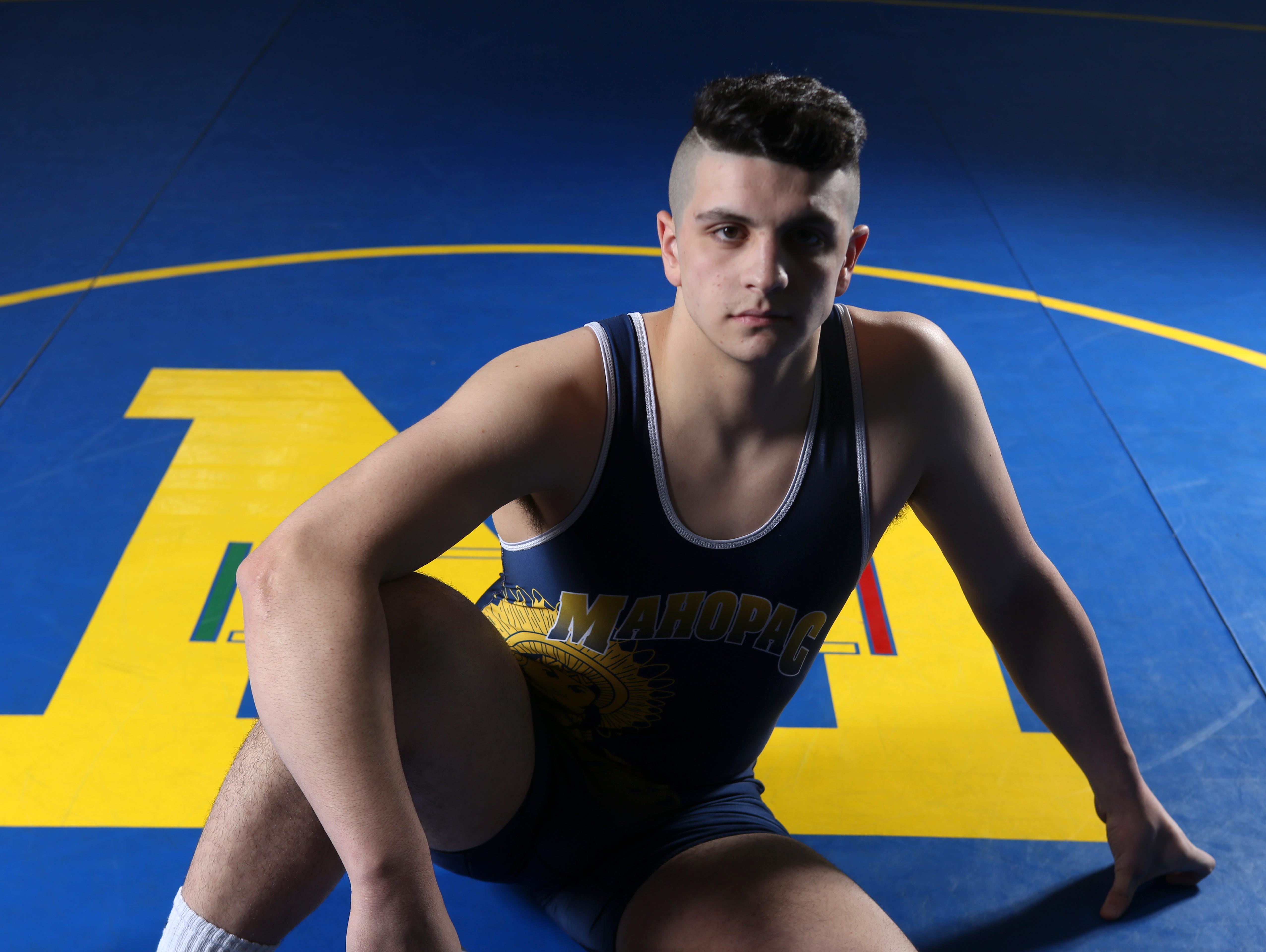 Mahopac senior Mike DiNardo, photographed April 7, 2016, is the Westchester/Putnam wrestler of the year.