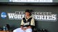 Vanderbilt pitcher Carson Fulmer sits in the dugout prior to the game 3 against Virginia at the College World Series at TD Ameritrade Park in Omaha, Neb., Wednesday, June 25, 2014.