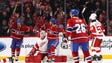 Canadiens forward Andrew Shaw (65) celebrates Max Pacioretty's