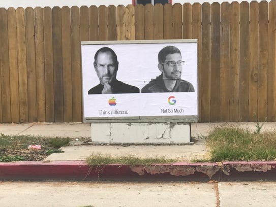 A rogue poster pasted on city property in Venice Beach,