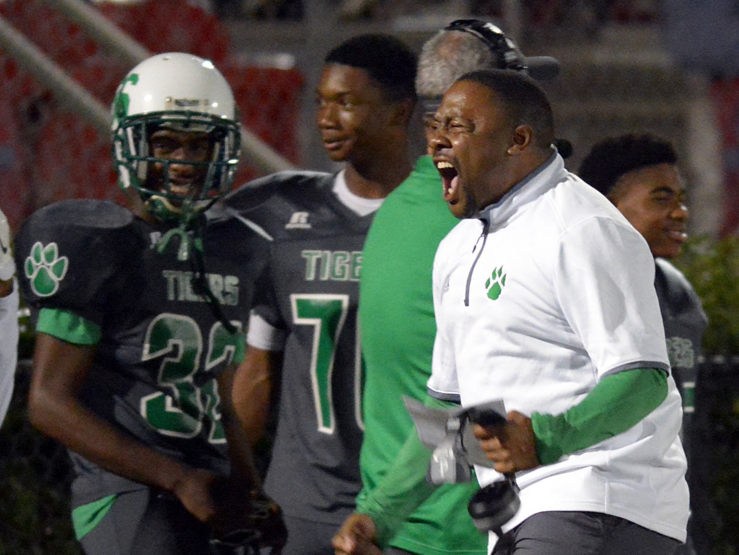 Collins head coach Ryan Earnest will lead his team into Friday's home game against West Marion for the Class 3A South State Championship.