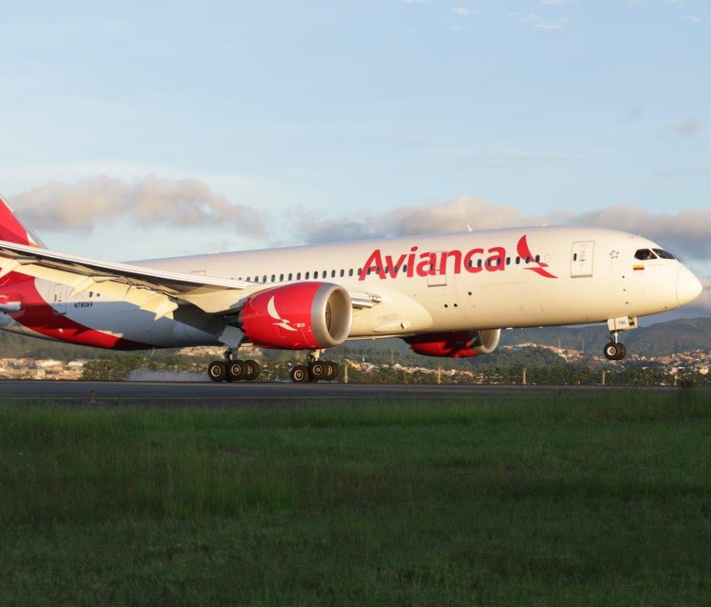 This undated photo provided by Avianca shows one of the carrier's Boeing 787 aircraft.