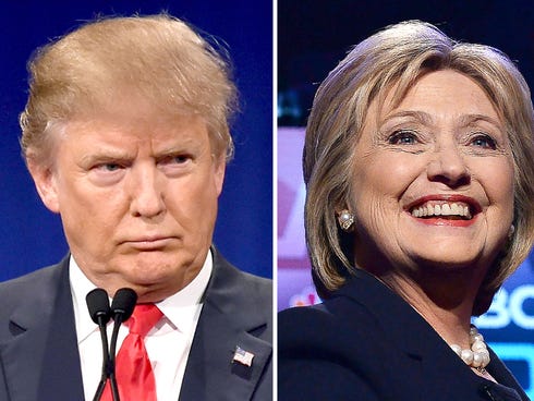 Donald Trump and Hillary Clinton