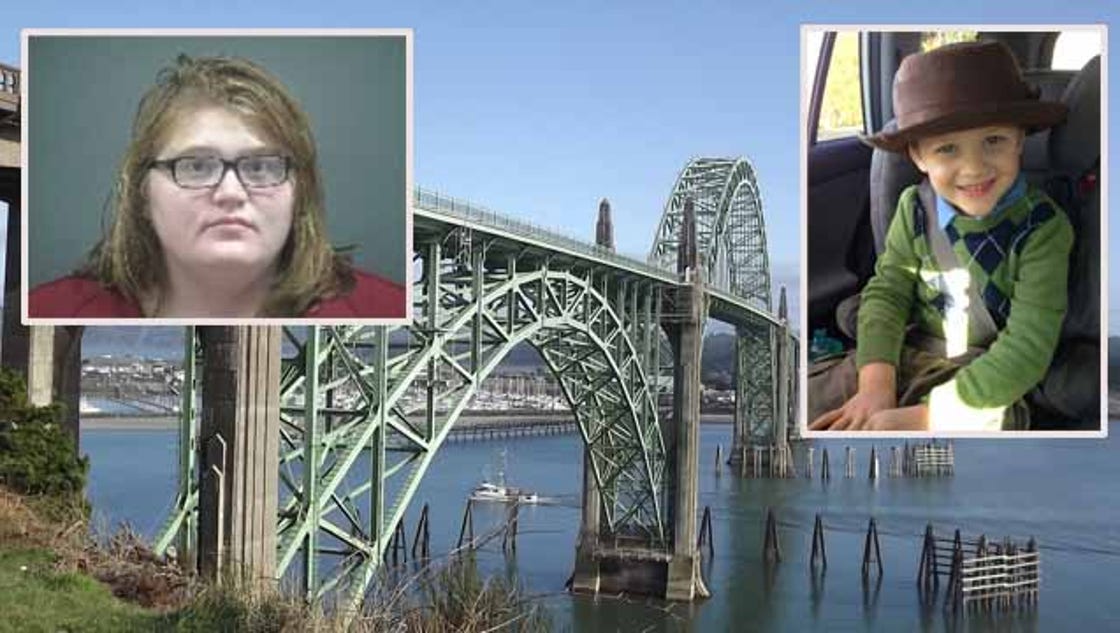 Nov. 2014 Mom throws son off Yaquina bridge