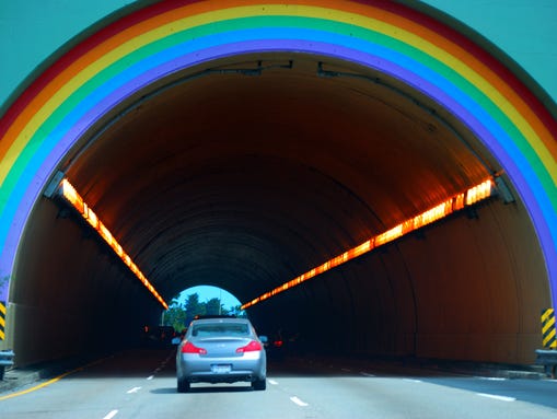 The Waldo Tunnel,  AKA the Rainbow Tunnel, from San