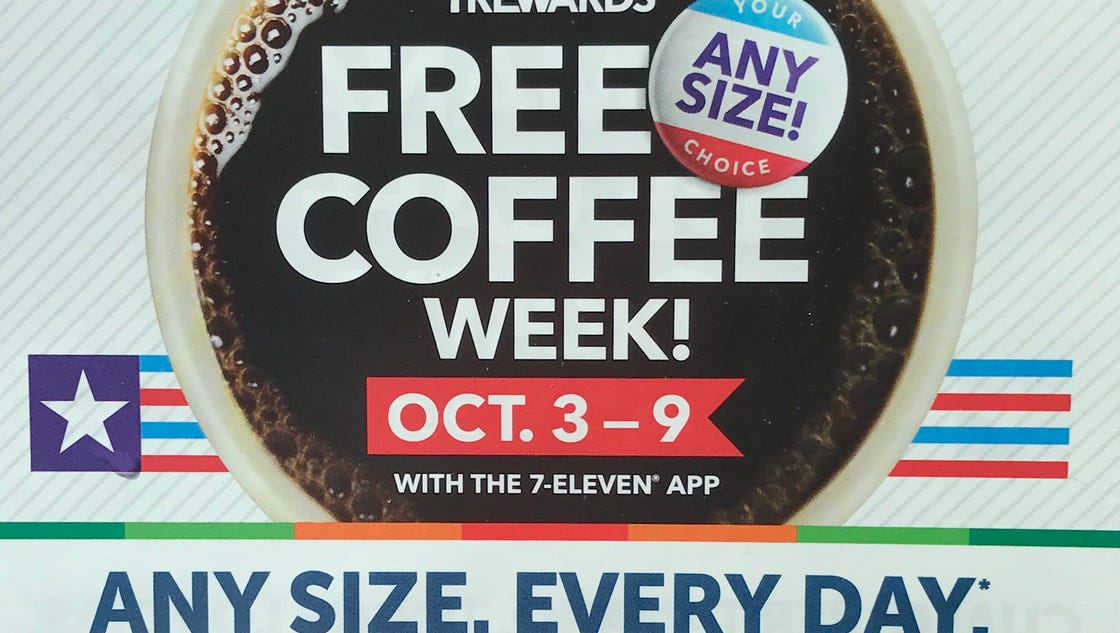 Seven eleven free coffee coupon