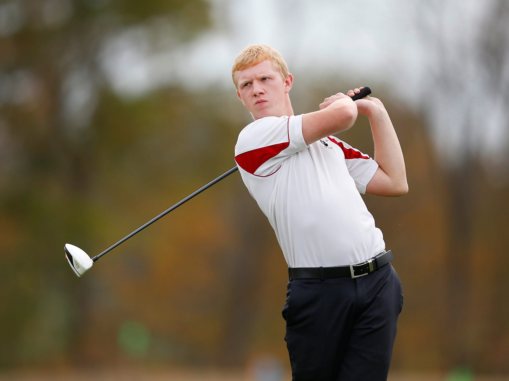 Crestview senior Bryce Lutz shot a 74 to complement teammate Ben Olewiler, the first-round leader at 70 in the Division III state golf tournament at North Star.