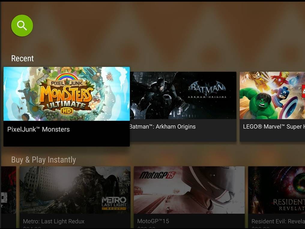 A screen shot from the new GeForce Now cloud gaming service.
