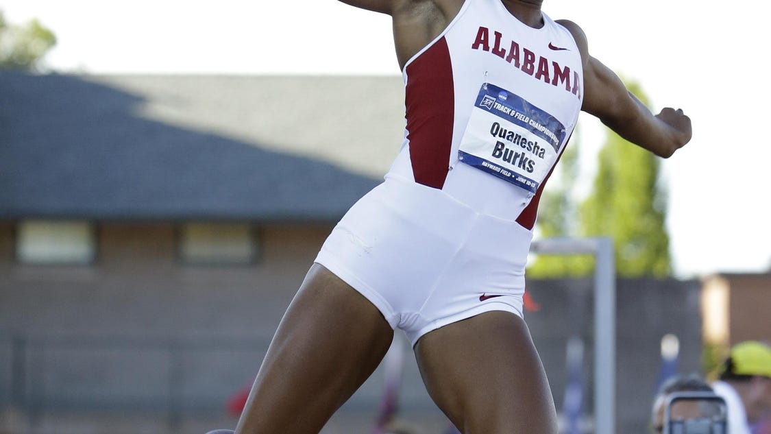 Burks wins Alabama’s first NCAA long jump title