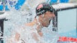Beijing, 2008 — Michael Phelps celebrates taking first