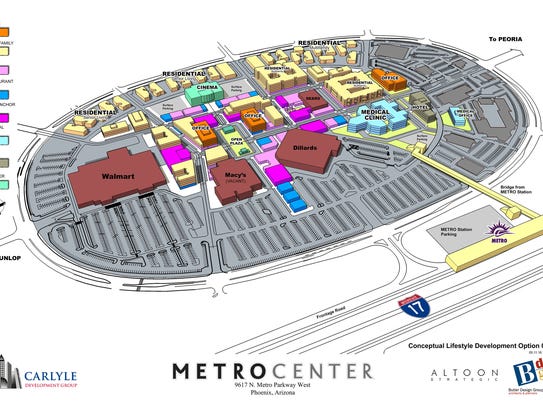 A site plan for the redevelopment of Phoenix's Metrocenter