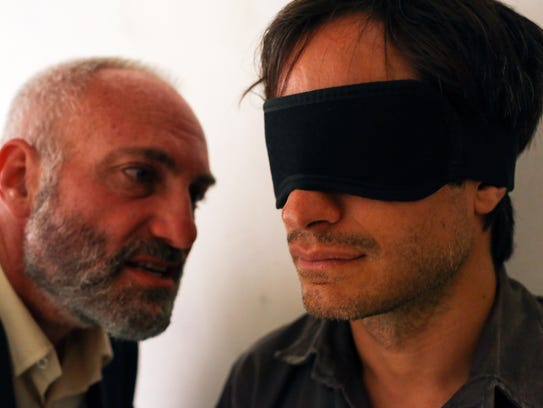 Kim Bodnia, left, and Gael Garcia Bernal in "Rosewater."