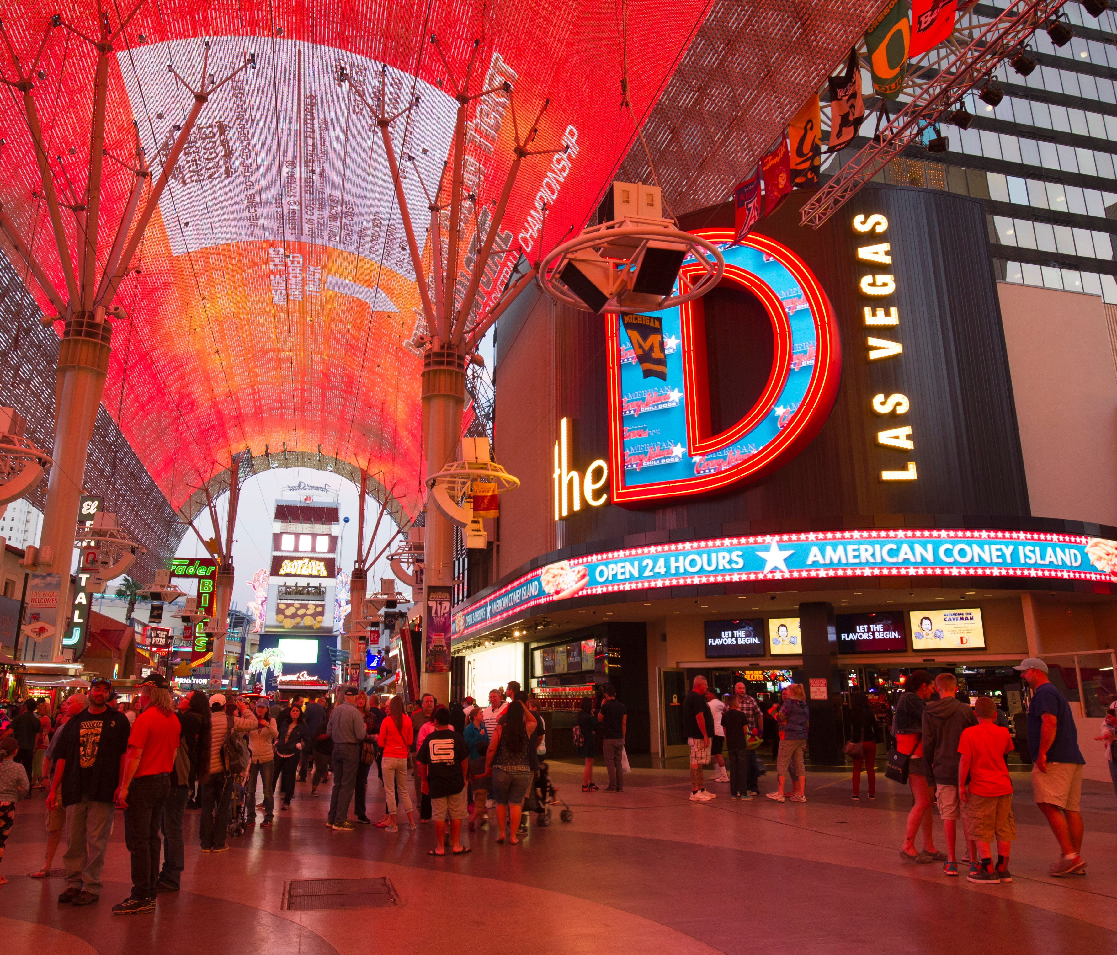 Find The D Las Vegas right inside the Fremont Street Experience downtown.