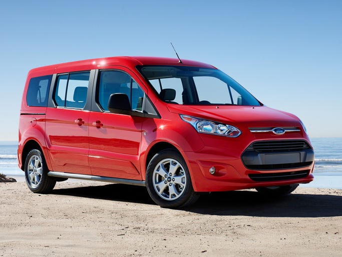 Ford long-wheelbase version of the Ford Transit Connect Wagon seats up to seven and starts at about $25,000.