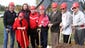 Rutgers officials and donors participate in the groundbreaking