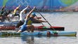Iurii Cheban (UKR) competes in the men's canoe single