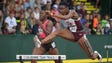 Shamier Little competes during the women’s 400m hurdles