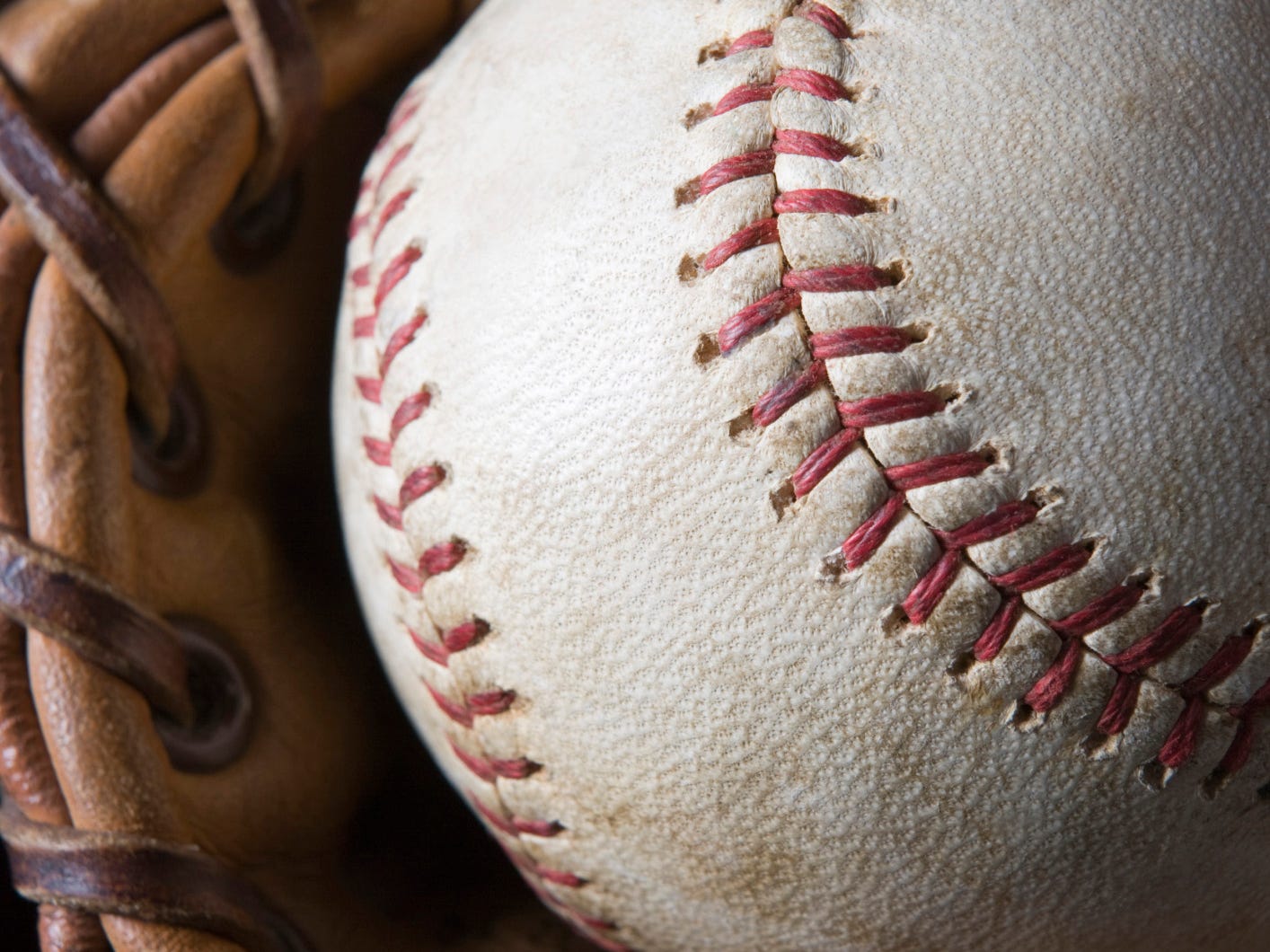 Baseball with mitt
