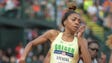 Deajah Stevens of Oregon wins women's 200m semifinal