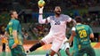 Cedric Sorhaindo of France throws the ball against