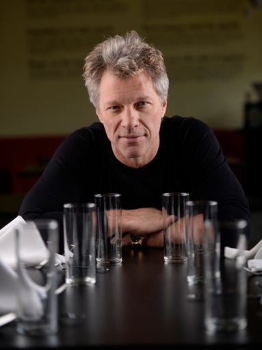 Jon Bon Jovi at the JBJ Soul Kitchen in Red Bank, N.J. The restaurant allows diners to volunteer their labor for their meal or donate $10.