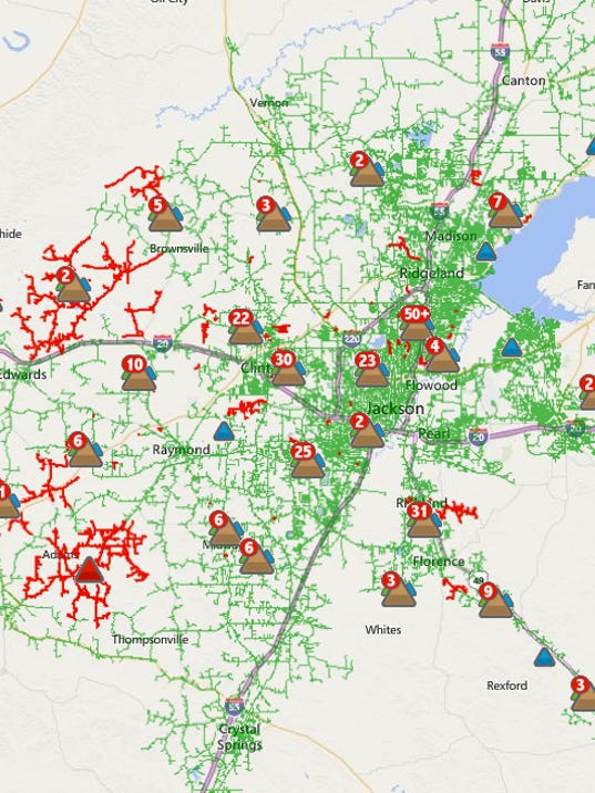 Entergy Mississippi Power Outage Map Map