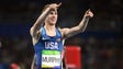 Clayton Murphy (USA) reacts after the men's 800-meter