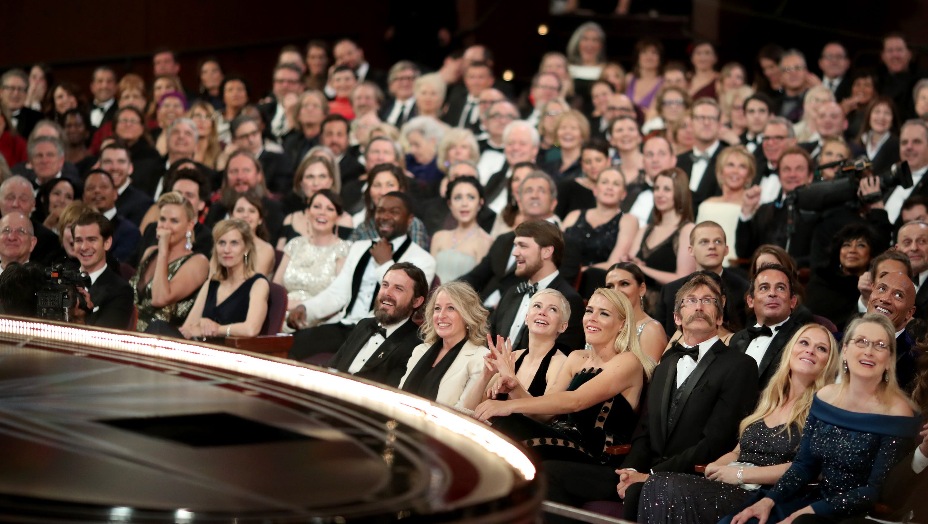 See priceless photos of the Oscars audience reacting to that best