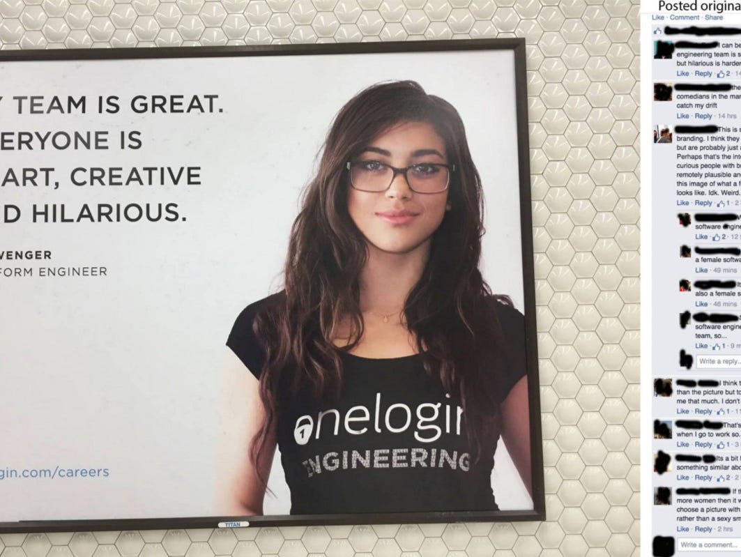 Isis Wenger faced a backlash after appearing in an ad as part of her company One Login's recruiting campaign.