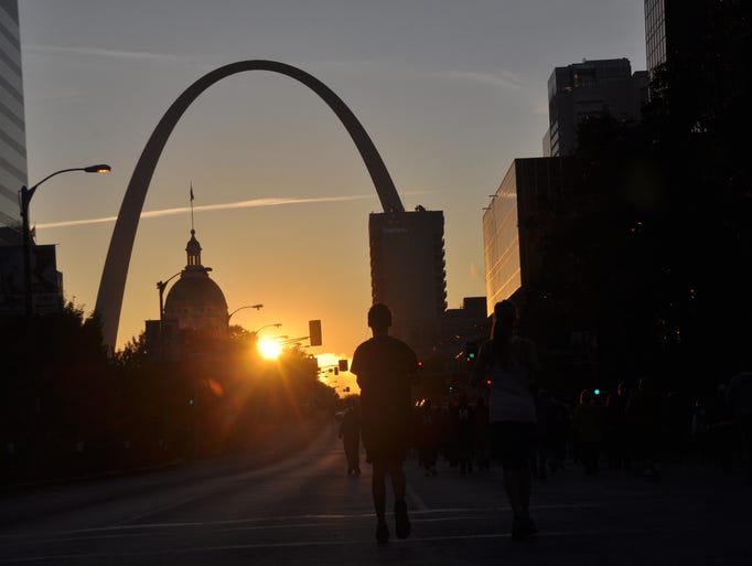 Thousands filled St. Louis streets early Saturday morning