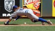 Los Angeles Dodgers third baseman Justin Turner misses