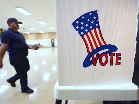 Voting in east Los Angeles on Nov. 8, 2016.