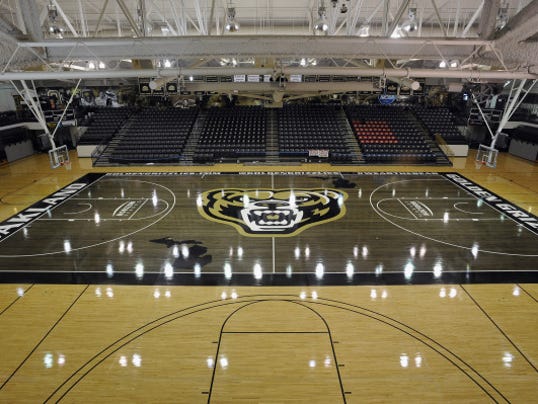 Oakland University unveils its new #39 blacktop #39 basketball court