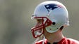 New England Patriots quarterback Tom Brady watches