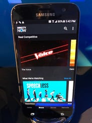 DirecTV Now shown on a Samsung smartphone.