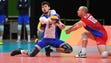Egor Kliuka of Russia attempts to return a volley against