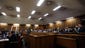 A general view of the court room is seen as  Oscar Pistorius testifies during his cross examination.