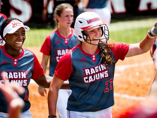 in the Regional matchup between ULL and University of Texas at Lamson Park in Lafayette, Louisiana on May 21, 2016. 