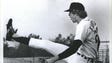 Mark Fidrych, Detroit Tigers pitcher, stretches