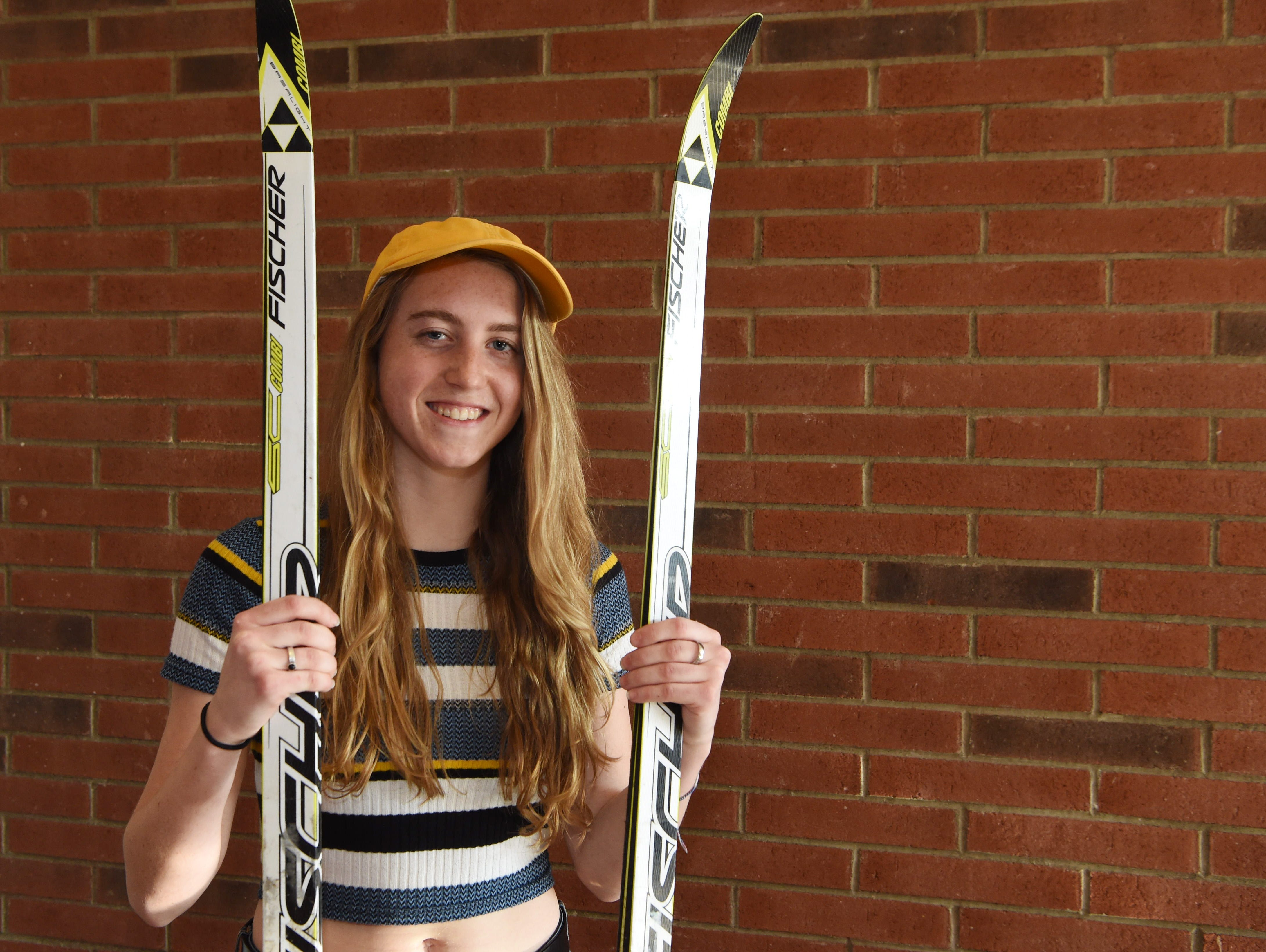 Jordan Nagel, 16, a junior at New Paltz High School and a member of the school's skiing team.