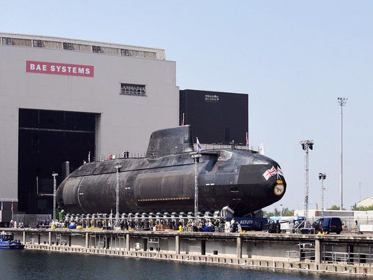 The first Astute class nuclear submarine